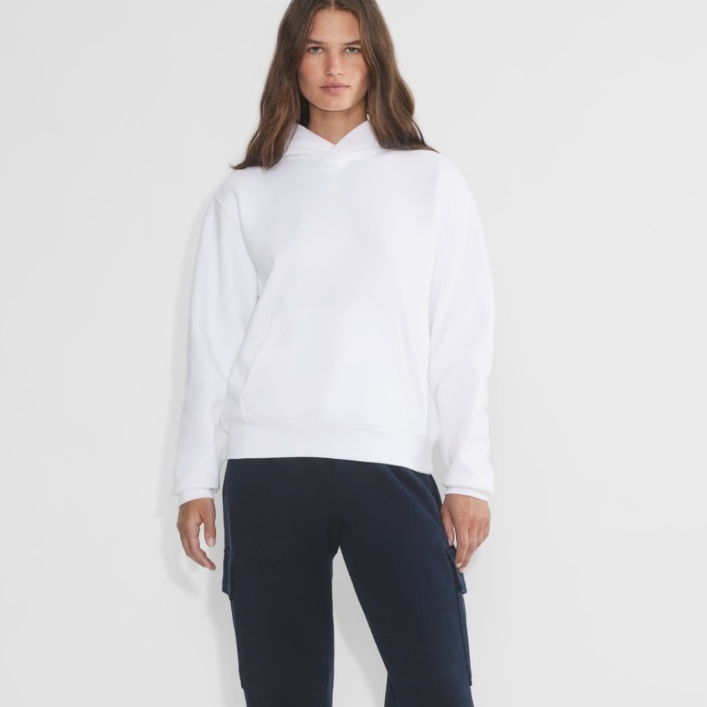 TNA White Boyfriend Fleece Hoodie